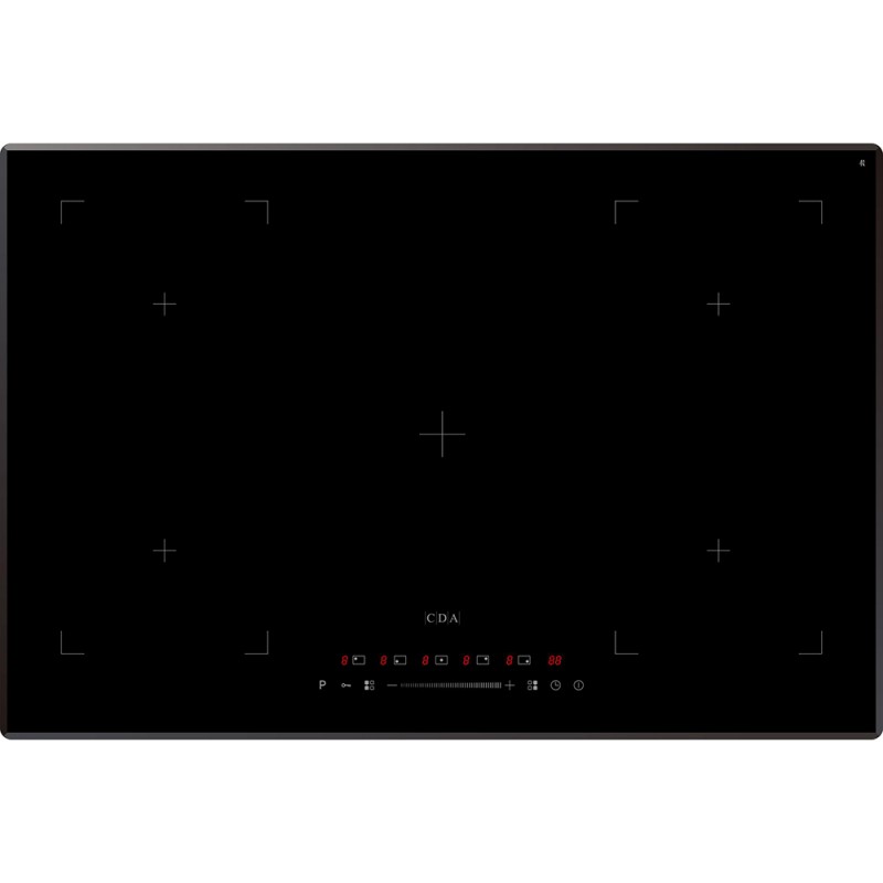 cda hn7750fr 77cm five zone induction hob