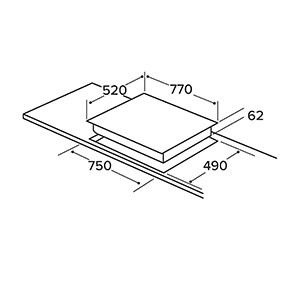 Cda HN7750FR 77cm Five zone Induction hob