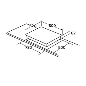 Cda HNE81FR 80cm Four zone Indu-air 