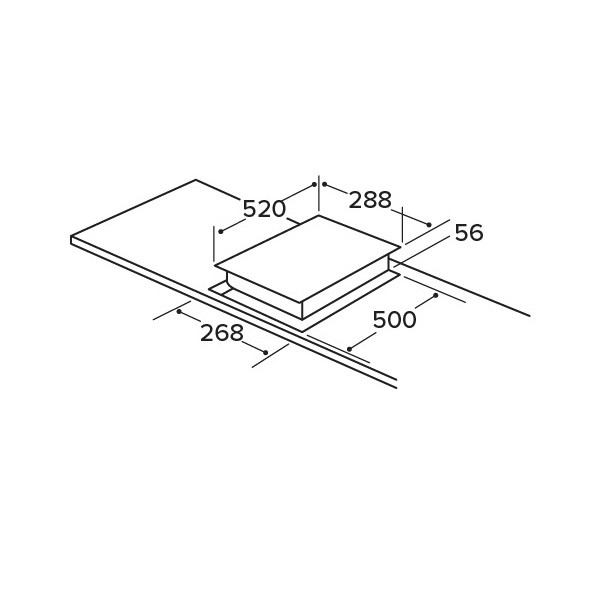 Matrix MXN030FR Black Domino Induction Hob